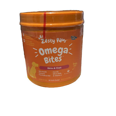 #ad Zesty Paws Omega Bites Skin amp; Coat Support For Dogs Supplements 90 Soft Chews $19.00