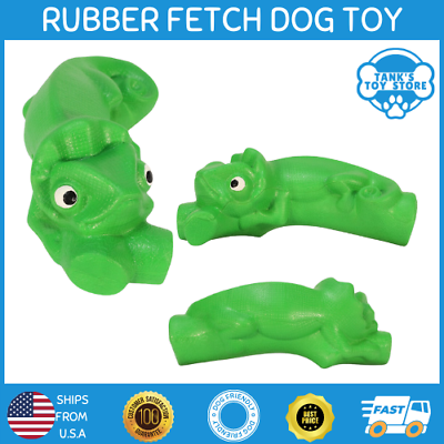 #ad Indestructible Dura Tuff Chameleon Rubber Chew Dog Toy Teething Aid Puppy K9 $9.71