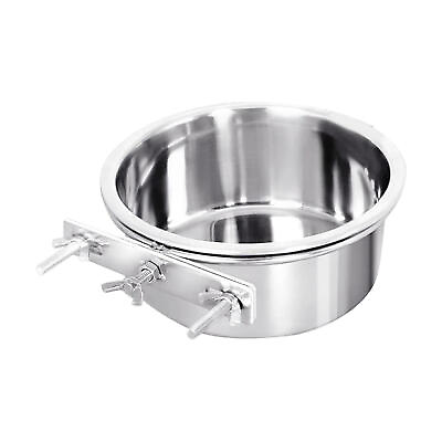#ad Dog Food Bowl Crate Water Bowl Bird Hamster Small Animal Cup Stainless Steel $12.41