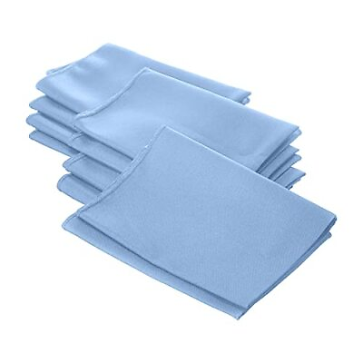 #ad 10pack Polyester Poplin Napkin 18 By 18inch Light Blue $25.95