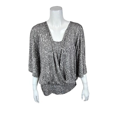#ad #ad The Muses Closet Women#x27;s Yummy Knit Top with Banded Bottom Grey Medium Size $79.99
