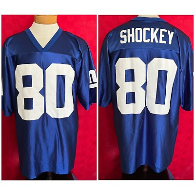 #ad NEW NWOT Blue New York Giants #80 Jeremy Shockey NFL Football Jersey Size Large $22.75