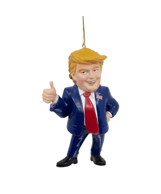 #ad President Donald Trump Thumbs Up Make America Great Resin Xmas Ornament 3.5quot; $17.99