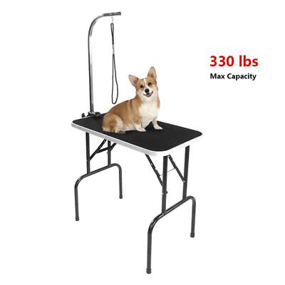 #ad Foldable 32#x27;#x27; Portable amp;Space saving Pet Dog Grooming Table Professional Black $50.99