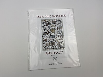 #ad Long Dog Samplers Rain Dance Counted Cross Stitch Pattern Sampler Animal $36.00