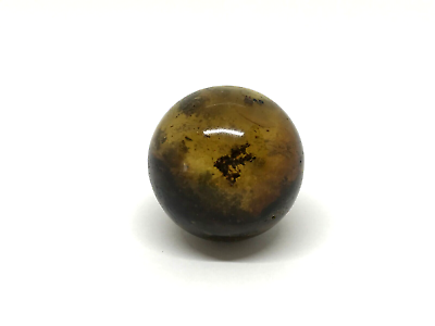 #ad Round Amber Bead Ball Piece Dark Natural Baltic Stone Polished 14g 29mm 18503 $45.56
