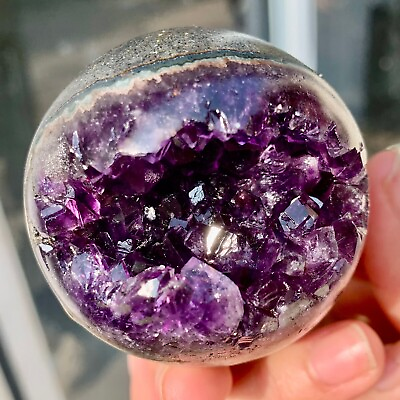 #ad 100g Natural Amethyst geode quartz ball crystal Start smiling sphere healing $34.99