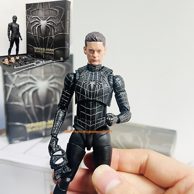 #ad In Stock S.H.Figuarts Spider Man No Way Home Tobey Maguire Black Suit Ver Figure $29.99