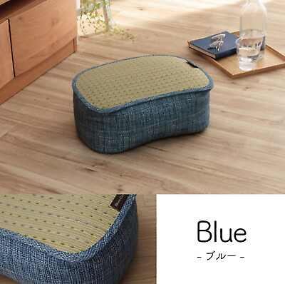 #ad IKEHIKO Japanese rush grass Tatami Seat Cushion Sofa Pillow Blue Japan 1168 $91.80
