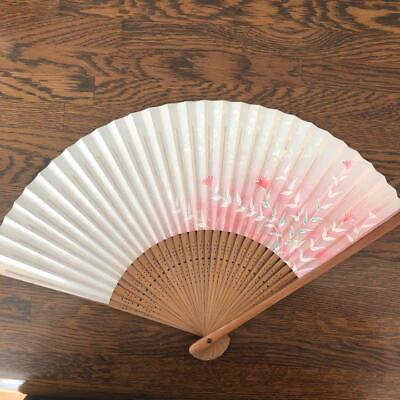 #ad Sensu Fan Kimono Pink Floral Pattern Summer Sensu $43.69