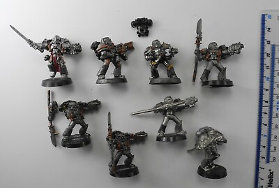 #ad 8 GREY KNIGHT SPACE MARINES Metal Grey Knights Army Painted Warhammer 40K PG1 GBP 31.99