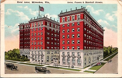 #ad Milwaukee Wisconsin WI Hotel Astor Vintage Postcard $9.99