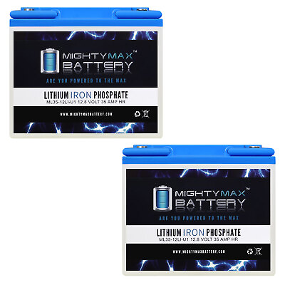 #ad Mighty Max 12V 35AH U1 Lithium Battery Replaces Best Battery SLA12350 2 Pack $319.95