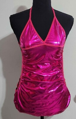 #ad Women 2 Piece Bikini Pink Metallic Small Bathing Suit . Super Hot 🔥 $7.00