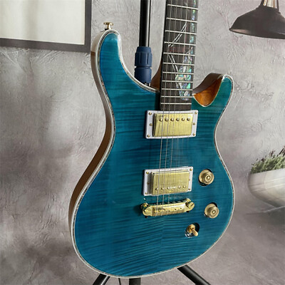 #ad New Factory Custom Blue Matteo Electric Guitar Rosewood Fretboard Gold HH Pickup $285.30