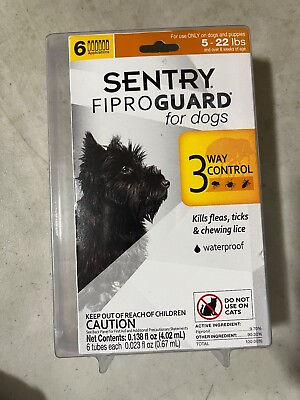 #ad Sentry Fiproguard Flea and Tick Topical for Dogs 45 88 Lbs 6 MONTHS $20.00
