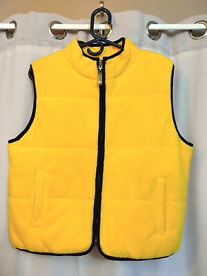 #ad Derek Heart Reversible Fleece Vest Yellow size Med Large Amazing $12.00
