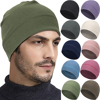 #ad Winter Warm Cap Windproof Fleece Hat Skull Cap Running Beanie Hat for Men Women $8.49
