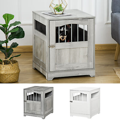 #ad Wooden Dog Cage Furniture Style Pet Kennel Crate w Windows for Small Dogs $108.99