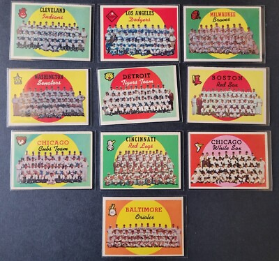 #ad 1959 Topps Baseball Checklist Lot 10 Unmarked Checklists $59.99