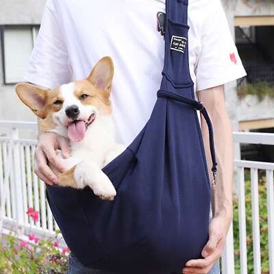 #ad Pet Dog Carrier Bag Outdoor Puppy Walking Single Shoulder Bags Sling Handbag $20.26