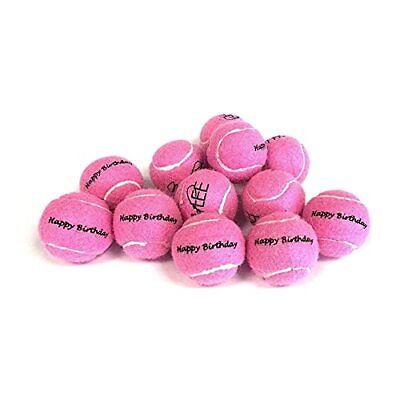 #ad Happy Birthday Dog Tennis Balls 12 Pack Small Pink $25.85