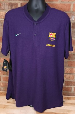 #ad Nike Barcelona Soccer Shirt Stanley Purple FCB Mens Size 2XL NEW $24.70