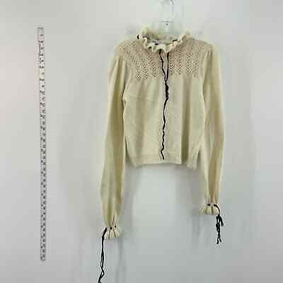 #ad Zara Cream Women#x27;s Pullover Knit Sweater Size S $24.00