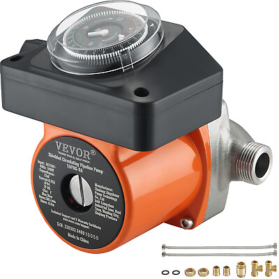 #ad VEVOR 100W Hot Water Circulation Pump Stainless Steel Domestic Circulator Pump $53.99