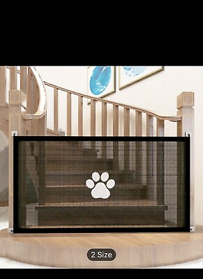 #ad Easy Install Portable Mesh Dog Gate Pet Safety Barrier for Doors $29.99