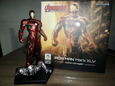 Rare Iron Studios Iron Man Battle Damaged w Ultron CCXP Exclusive 1:10 Statue $499.98