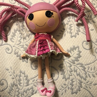 #ad Retired 2010 Lalaloopsy Jewel Sparkles Pink Crazy Silly Hair 13” Super Cute Doll $19.15
