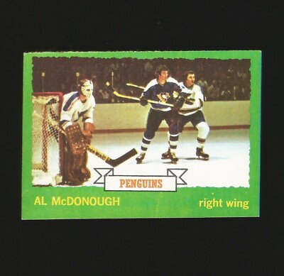 #ad 1973 74 Topps Hockey Card 176 Al McDonough Pittsburgh Penguins #176 $1.05