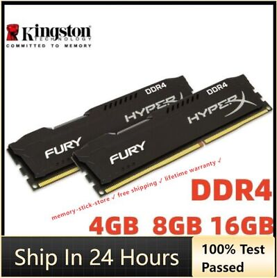 #ad HyperX FURY DDR4 8GB 16GB 32GB 3200MHz PC4 25600 Desktop RAM Memory DIMM 288pins $21.70