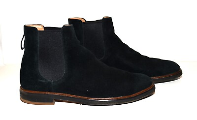 #ad Clarks Chelsea Black Suede Mens Slip On Ankle Boots Size 11 M $44.99