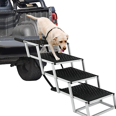 #ad Portable Dog Stairs for Large Dogs Foldable Aluminum Lightweight Pet RampsAcco $99.99