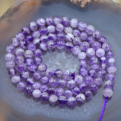 #ad Natural Purple Dream Lace Amethyst Loose Beads Strand 15.5quot; 4mm 5mm 6mm 8mm 10mm $5.98