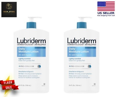 #ad Lubriderm Daily Moisture Body Lotion Fragrance Free 24 fl. oz. 2 pk. $22.77