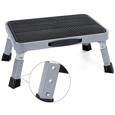 #ad Height Adjustable 7quot; 9quot; Folding Step Stool with Non Slip Platform 10quot; x 15quot; ... $36.53