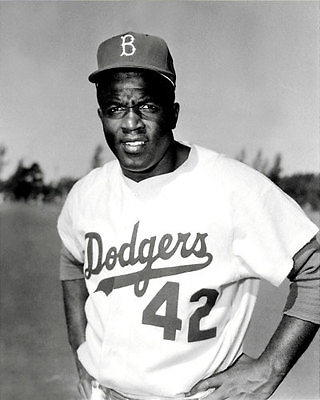 #ad Jackie Robinson #1 Photo 8x10 Brooklyn Dodgers $7.95