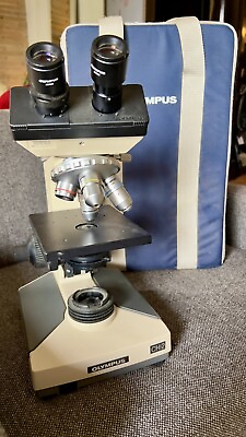 #ad Olympus CH BI45 2 Binocular Microscope 4x 10x 40x 100x Objectives $250.00