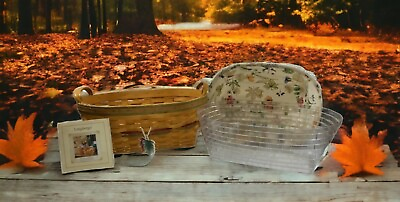 #ad Longaberger 2001 Large Autumn Reflections Daily Blessings Basket Combo Leaf COA $64.95