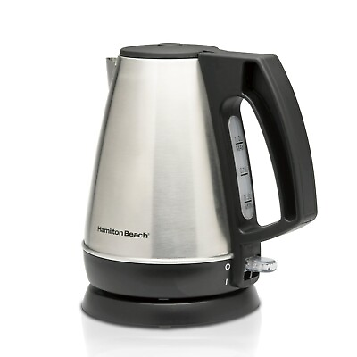 #ad Hamilton Beach 1 Liter Electric Kettle Model 40901 Stainless Steel and Black $18.89