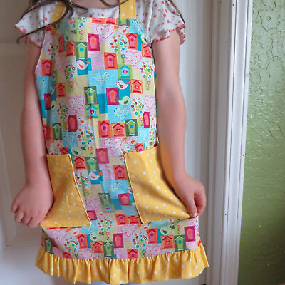 #ad Kid#x27;s lined Apron Ruffle and 2 Pockets $15.00