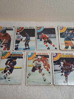 #ad 1978 Topps Hockey Card Lot Of 7 Used Condition FAST SHIPPING $9.02