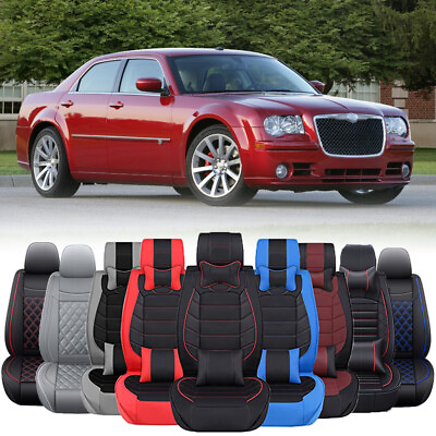 #ad Deluxe PU Leather Car Seat Covers 2 5 Seat Front amp; Rear Cushion For Chrysler 300 $149.01
