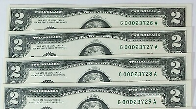 #ad 1 Two Dollar 000 $2 Low Serial Number Bill 2017A Series 000 Lucky #7 Chicago $6.50