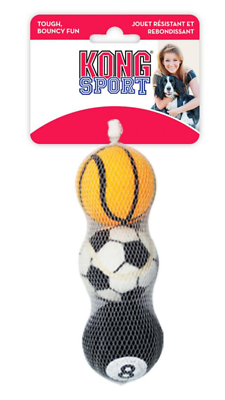 #ad KONG Sport Tennis balls MEDIUM 3pack Tough Bounce No Squeak Dog Fetch Toy 2.5quot; $11.89
