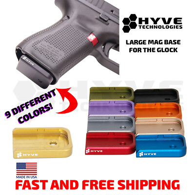 #ad Hyve Technologies Colored Anodized Aluminum Large Mag Base for Glock $17.99
