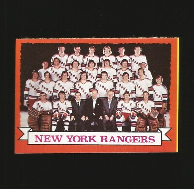#ad 1973 74 Topps Hockey Card #102 New York Rangers Team Card 102 $1.13